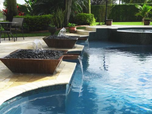 swimming pool fountains